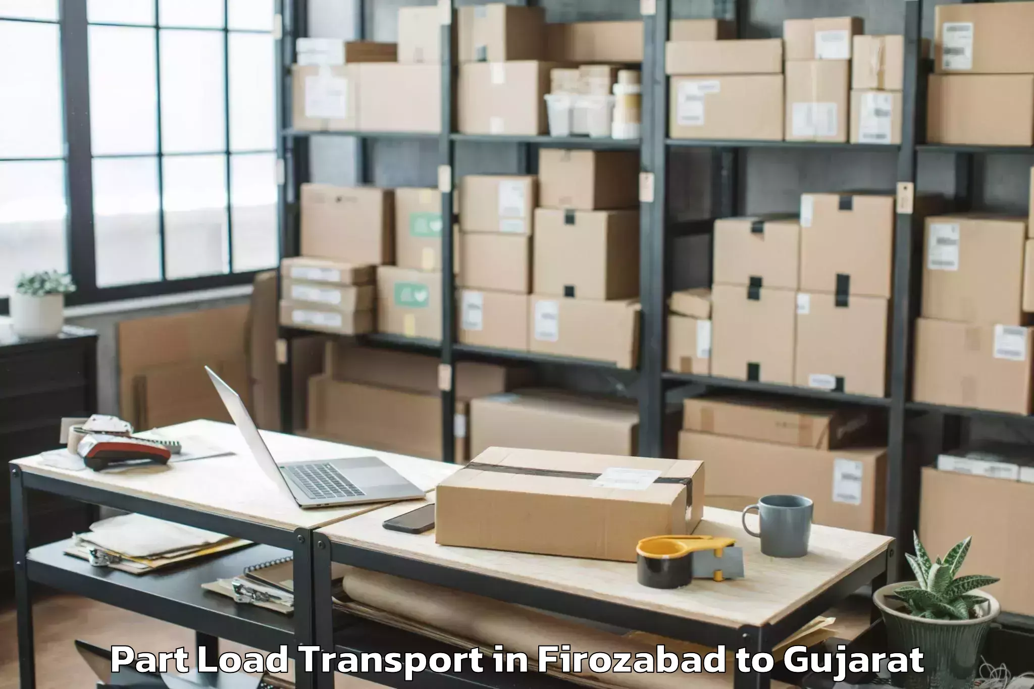 Trusted Firozabad to Bhuj Part Load Transport